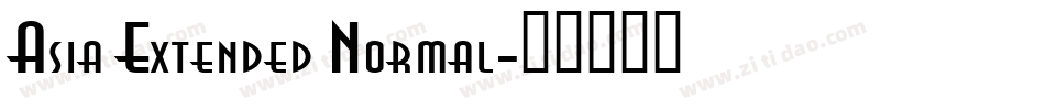 Asia Extended Normal字体转换
